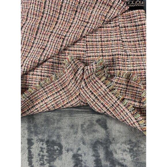 Zara Size Small Tweed Jumpsuit/romper/ Chic Dress Pink Lined - Picture 4 of 10